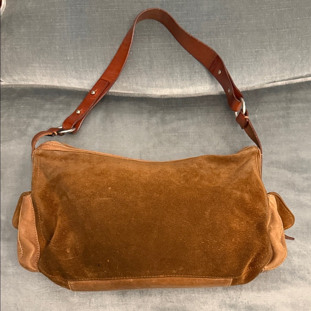 Francesco Biasia Brown Suede And Leather Bag - Gem
